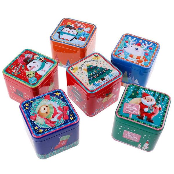 

cute christmas mini gift package tin box candy baking cookies biscuit case candy baking cookies biscuit case container