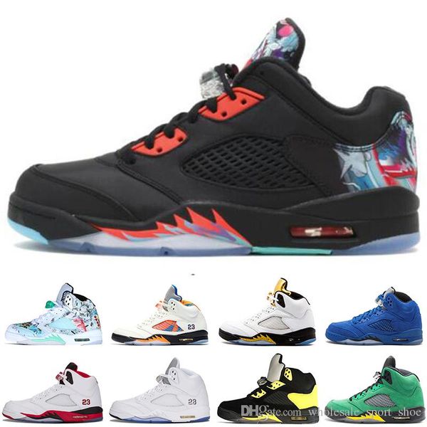

5 5s Wings International Flight Mens Basketball Shoes Red Blue Suede Countdown Pack Hornets Black SUP men sports sneakers designer trainers