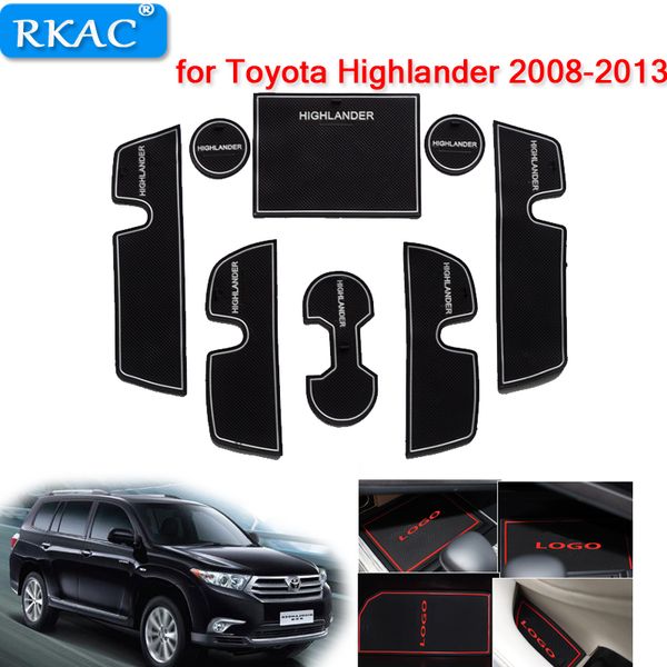 

car door pad gate slot mat cup holder non-slip mat cushion interior accessories for highlander 2009-2013 anti-dirty pad