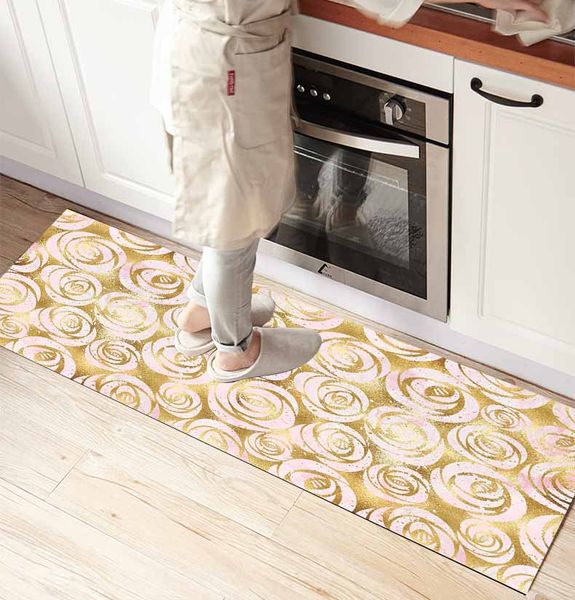 

else scandinavian yellow roses vintage 3d print non slip microfiber kitchen counter modern decorative washable area rug mat