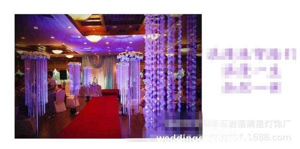 

The new wedding wedding two layer of the layout prop road lead receiving line decoration furni hing article road bead curtain decor0877