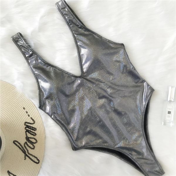 

chamsgend summer swimwear sequins leather off shoulder push-up swimwear one piece swimwear large sizes pregnant swimwearmay 21, White