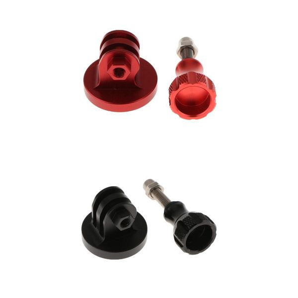 

2 pieces tripod mount adapter for hero 7 6 5 1/4\" screw hole black+red