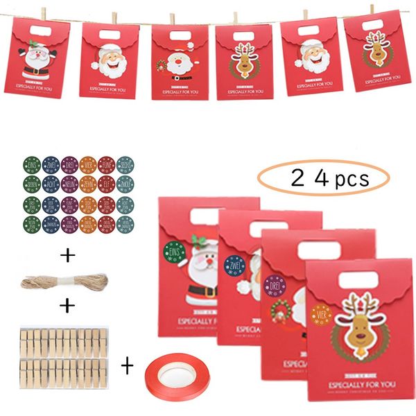 

рождественские подарки бумага рождественские подарочные пакеты конфеты мешок складной мешок xmas wrap хранения украшения для дома