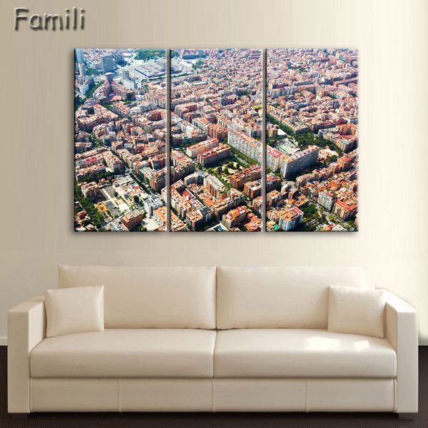 

2019 unframed fashion 3pcs house modern wall art hd picture canvas print canvas painting for living room picture