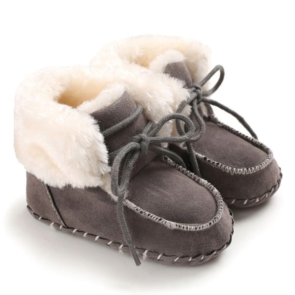 

anti-slip winter toddler infant baby girls boys warm casual sneakers toddler soft soled walking shoes, Black;grey