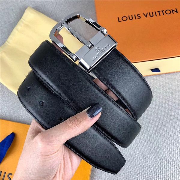 

men's and women's needle buckle belt boxless men's belt designer leather men's belt, Black;brown