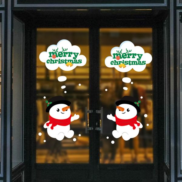 

merry christmas wall stickers window glass festival decals santa murals new year 2020 christmas decorations for home decor