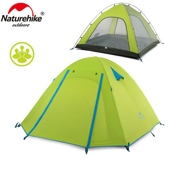 

naturehike 4 person family tent for camping double layer waterproof 3 season outdoor backpacking tent ultralight nh15z003-p