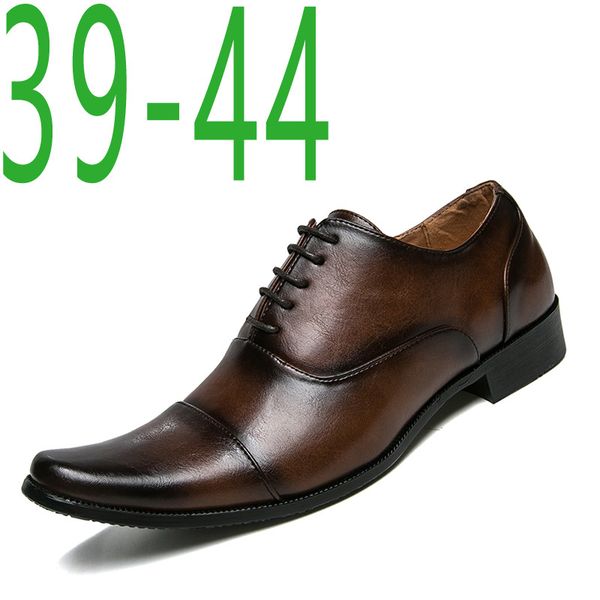 

breathable vintage pointed toe mens dress shoes lace up wedding shoes 2019 fall oxfords male elegant office, Black