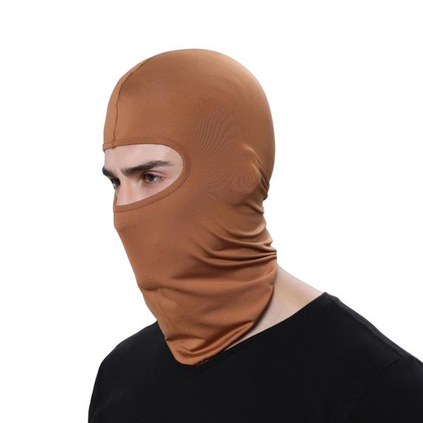 

summer sun protection windproof cycling face mask uv protection outdoor sports dustproof breathable hood full face mask climbing, Black