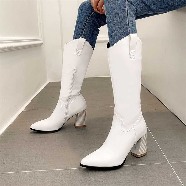 

plus size 34-48 pu leather women long boots riding casual zipper autumn winter plush thigh high loose boots botas mujer footwear, Black