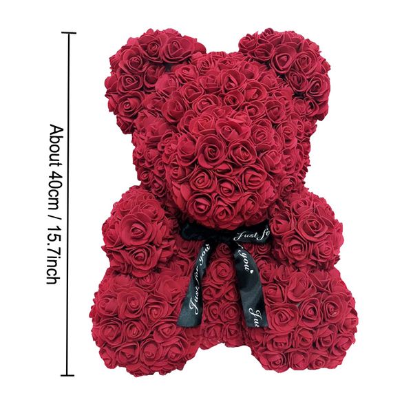 

bear 40cm bh2946 artificial bear valentine's teddy valentines gift flower day gift rose rose flower women decoration christmas bea jiga