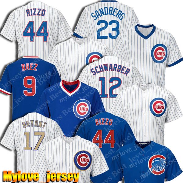 

9 Javier Baez Chicago Baseball Cubs Jerseys 17 Kris Bryant 44 Anthony Rizzo Jersey 12 Kyle Schwarber Jerseys Ryne Sandberg Jason Heyward