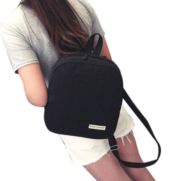 

girl canvas school bag travel cute backpack satchel women shoulder rucksack college wind small fresh simple style backpack