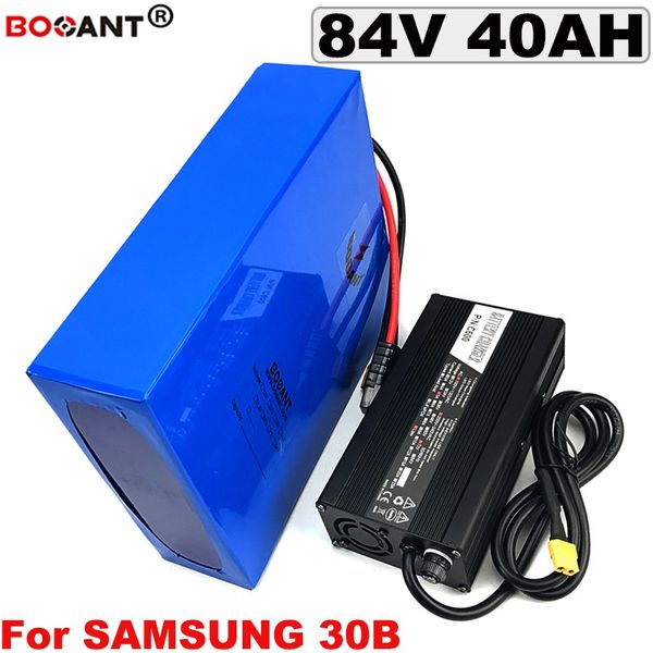 Batteria al litio ricaricabile 84V 40AH Batteria per bicicletta elettrica per motore Bafang BBSHD 4000W per Samsung 18650 Cell Spedizione gratuita