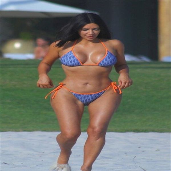 

designer lady bikini swimsuit brand letter printed brand swimwear bikini for women luxury two-piece female bikini bathing suit, White;black