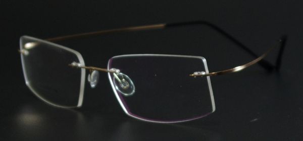 

fashion super flex and light memory titanium rimless eyeglasses frames for myopia lenses reading glasses, Black