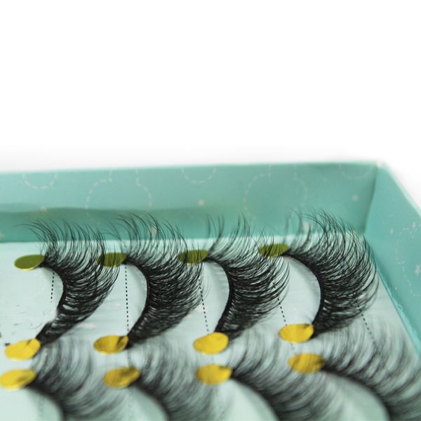 

new 10pairs 3d mink hair false eyelashes criss-cross fluffy eyelashes extension natural long eye makeup eylash extension tool