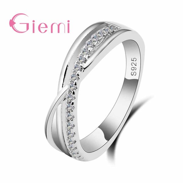 Anéis para mulheres cheia tipo cristal moda na moda 925 esterlina jóias de prata bijouterie atacado bom presente