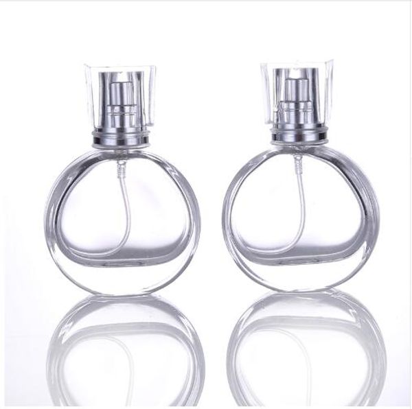 

1pcs25ml mini clear glass spray perfume bottle portable travel refillable cosmetics empty bottle aluminum spray head