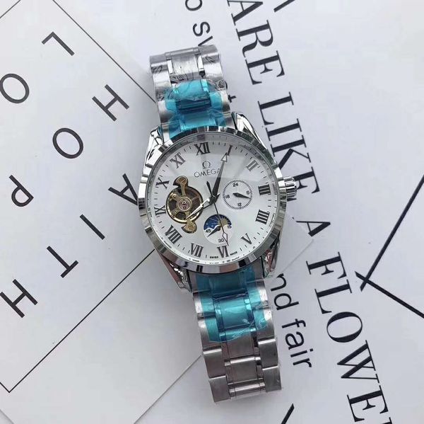 

2020 роскошных мужской бренд нового типа tourbillon механических часы модельер небольшой работа циферблата автоматический механизм высокого, Slivery;brown