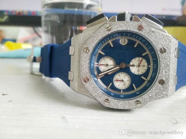 

2019 blue rubber wristband mens watch quartz watch wristwatches, Slivery;brown