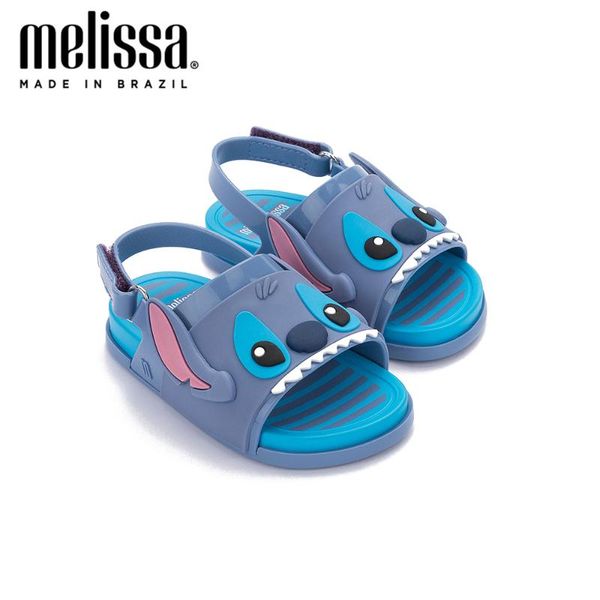 

mini melissa cartoon 2020 boys summer beach slide girl jelly shoes beach sandals baby shoes melissa sandal kids princess shoe, Black;red
