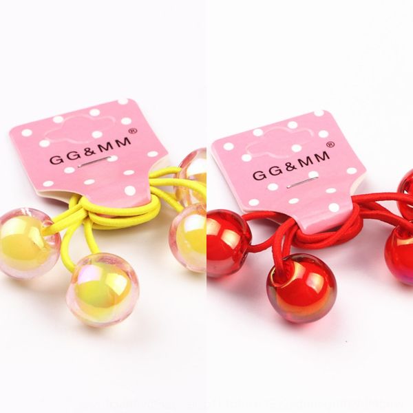 

gg &mm accessories children's accessories magic color skewed hole pearl ball ball ring cartoon magic pearl hair rope hair rope, Slivery;white