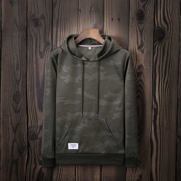 

2019 fashion designer men's hoodies casual turtleneck pullover soft loose camouflage jacket polyester size m-4xl wholesale, Black