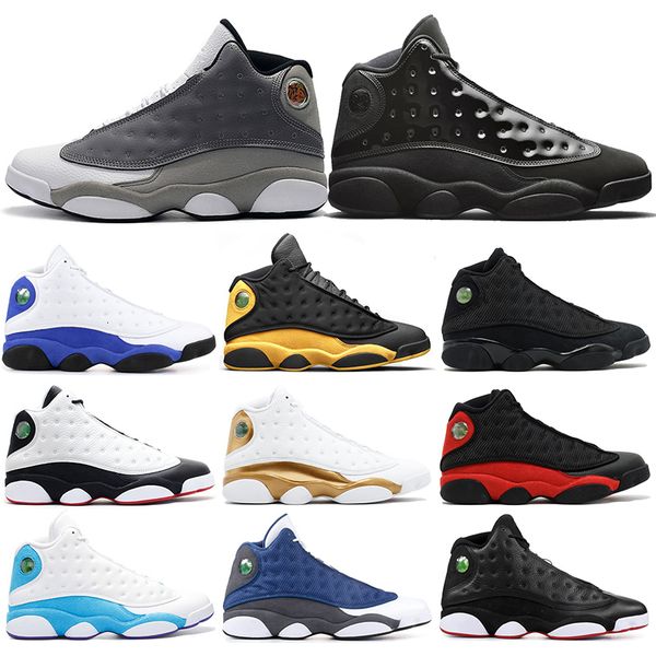 

13 bred chicago flint atmosphere grey mens basketball shoes 13s cap and gown he got game dirty bremelo dmp hyper royal sneakers