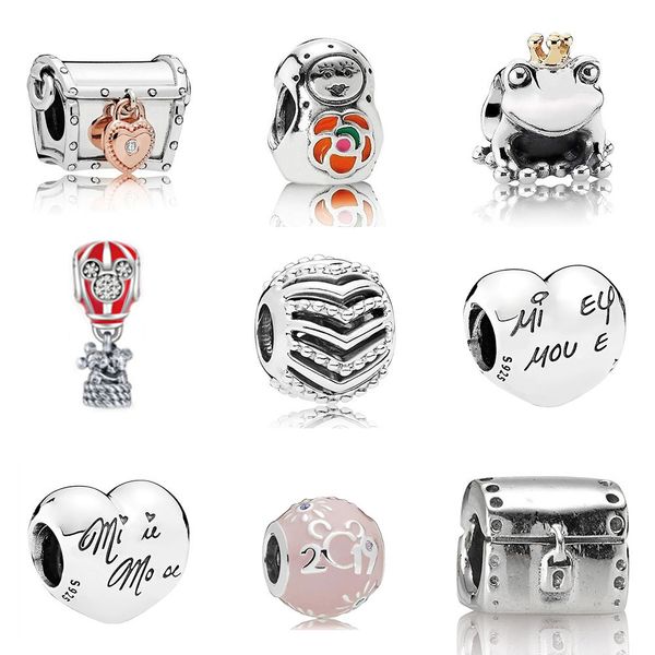 

2019 new 100% 925 sterling silver charm bead 787792d 790582er 791118 797805 7501057370325p 7501057370329p 7501057372115p 790425, Black
