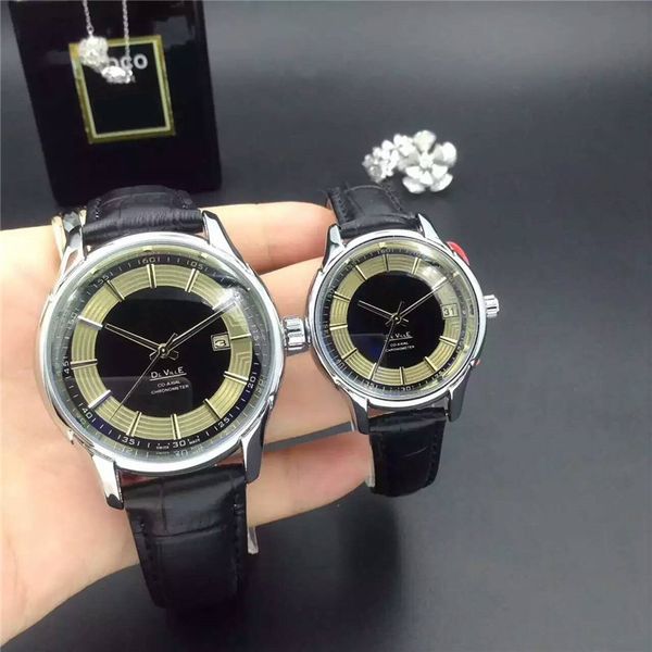 

New Silver Case Пара Женщины Мужчины Часы Роскошные часы календарь Калибровочный набор