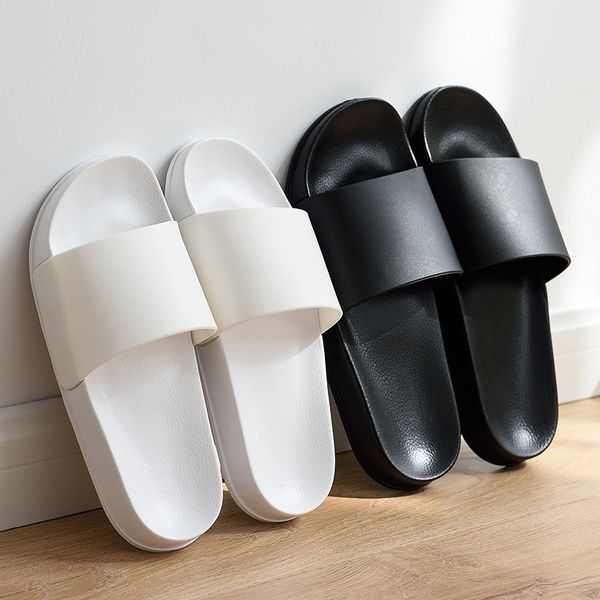 

black slippers casual summer men and white shoes non-slip slides bathroom sandals soft sole flip flops large size 47 man gift