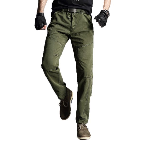 

2019 mens cargo pants men joggers casual cotton pants hip hop ribbon men outdoors long army trousers, Black