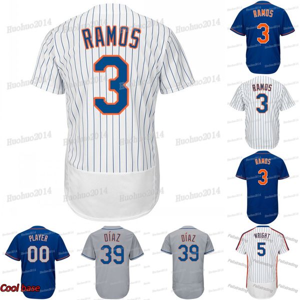 

3 Wilson Ramos New Edwin Diaz 24 Cano Reyes Nimmo Amed Rosario David Wright Michael Conforto Jacob deGrom Todd Frazier Baseball Jersey