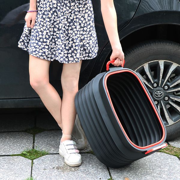

in folding garbage truck, in-car, in-car, portable rear-row special receptacle and retractable multi-function