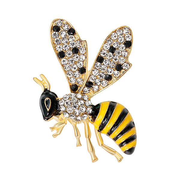 

rhinestone flying honeybee brooch insect lapel pin boutonniere jewelry, Gray