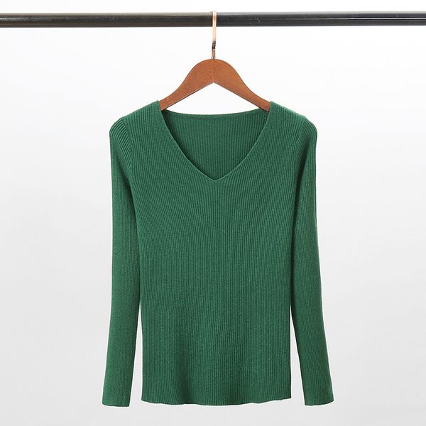 

fashion basic solid trend v neck thin slim autumn winter knit turtleneck pullover sweater casual bodycon women long sleeve, White;black