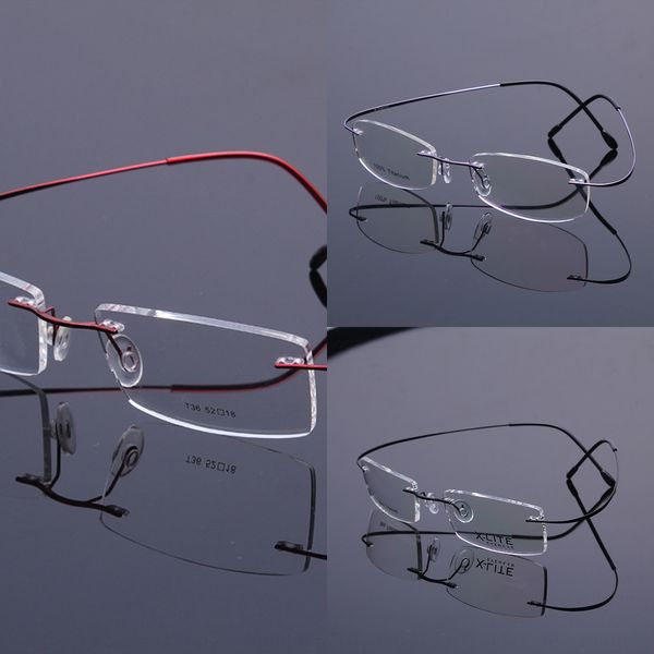 

light elastic pure titanium plain easy and simple without burden frame glasses glasses, Silver