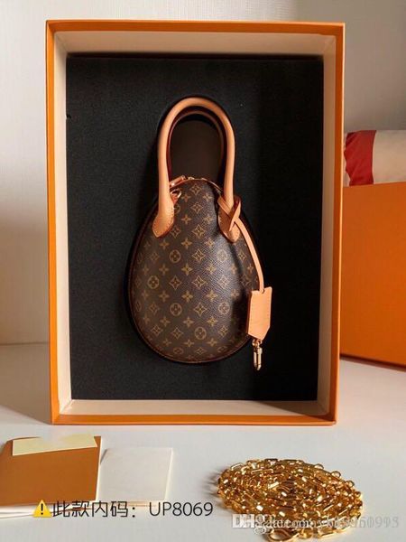 

2019 new tyle de igner bag egg handbag houlder bag monogrram canva woman chain bag vvn cowhide me enger bag goo e egg packagem