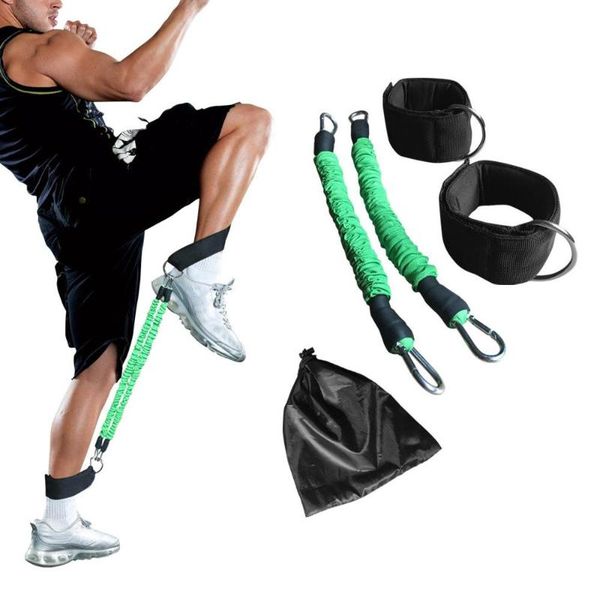 

resistance bands running tubes leg jump muscle training football basketball bounce exercise speed pull rope