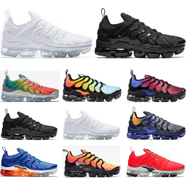 

2019 running shoes for mens pure platinum rainbow work bule pink sea volt triple white black womens sport sneakers trainers size 36-45, White;red