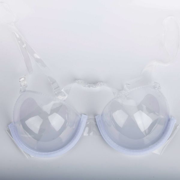 

3/4 cup transparent clear push up bra strap invisible bras women underwire underwear, Red;black