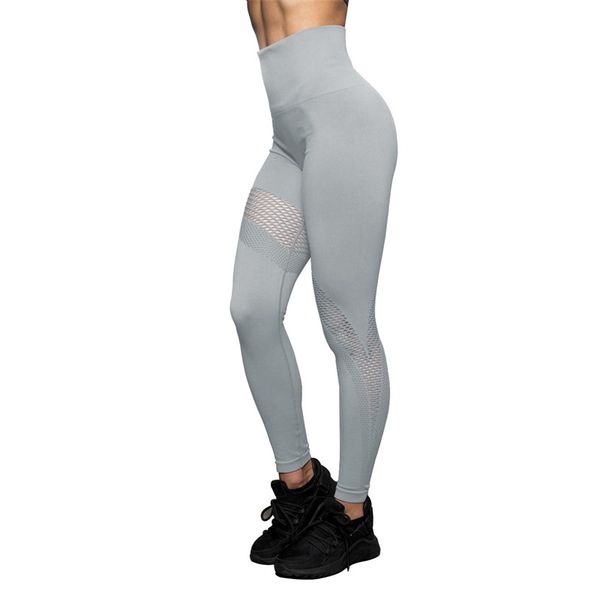 

casual leggings women fitness leggins spring summer workout pants new arrival mesh patchwork grey jeggings for gym training, Black
