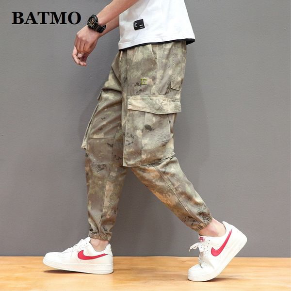 

batmo 2019 new arrival camouflage denim harem pants,men's fashion jeans plus-size s-5xl 5247, Blue
