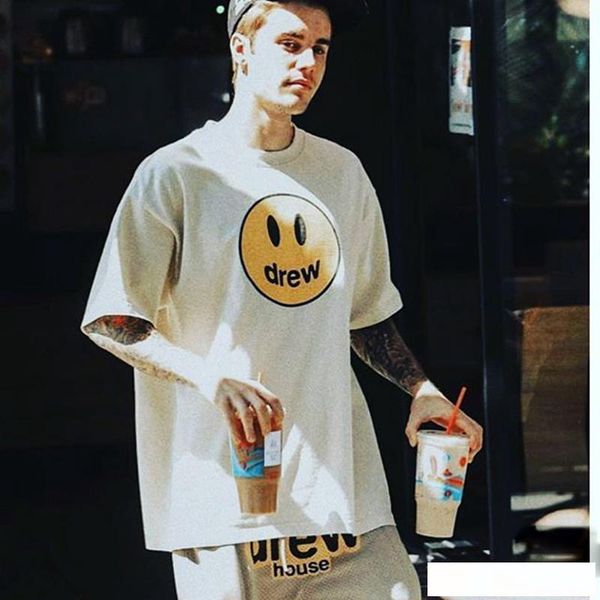 2020 Justin Bieber Drew House T Shirt Short Sleeve O Neck Cotton