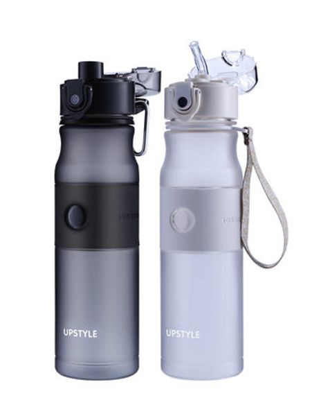 

2019 new style portable sports fitness kettle cup bottle plastic large-capacity outdoor korean version straw water bottle