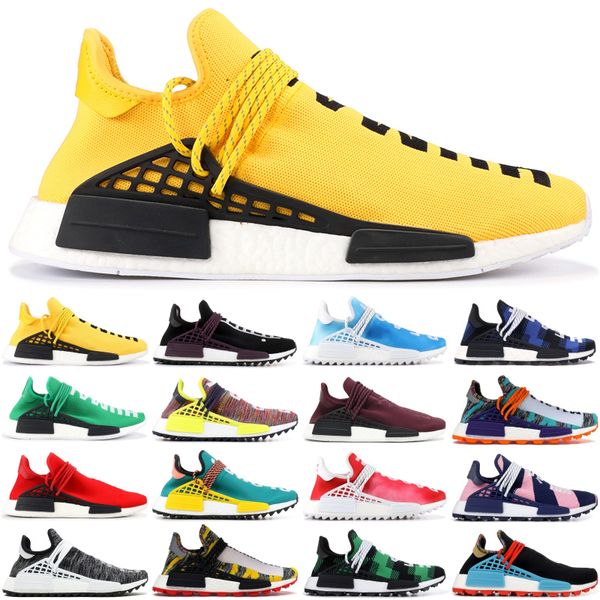 

nmd human race mens designer shoes pharrell williams solar pack mother white clear sky bbc black yellow running sneakers