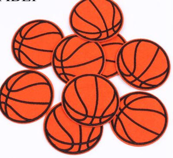 

embroidered basketball patch iron on sew on sports ball appliques diy clothing stickers iron jeans garment badge